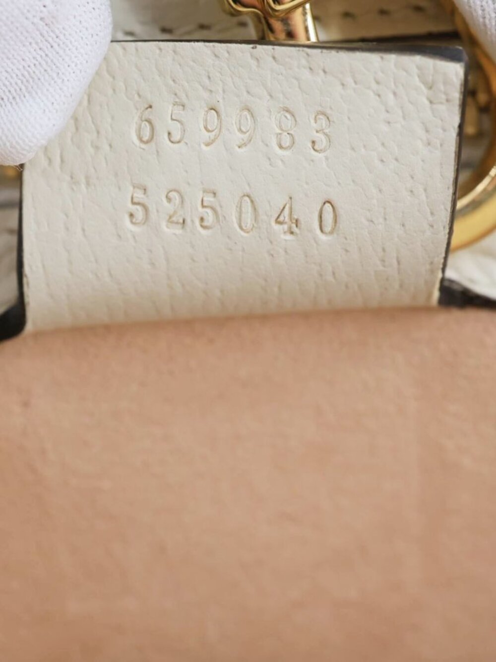 Gucci  Interlocking G Small GG Supreme Les Pommes Canvas Tote Bag Beige 659983 - Picture 13 of 13